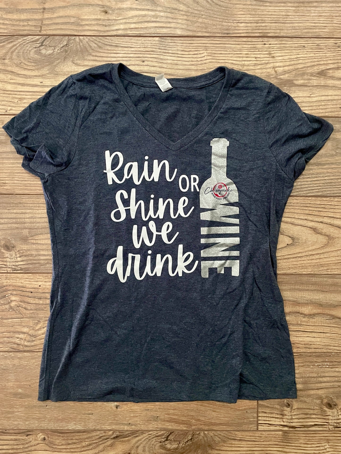 Rain or Shine V-Neck Tee (Heather Navy)