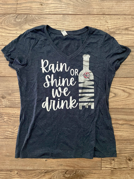 Rain or Shine V-Neck Tee (Heather Navy)
