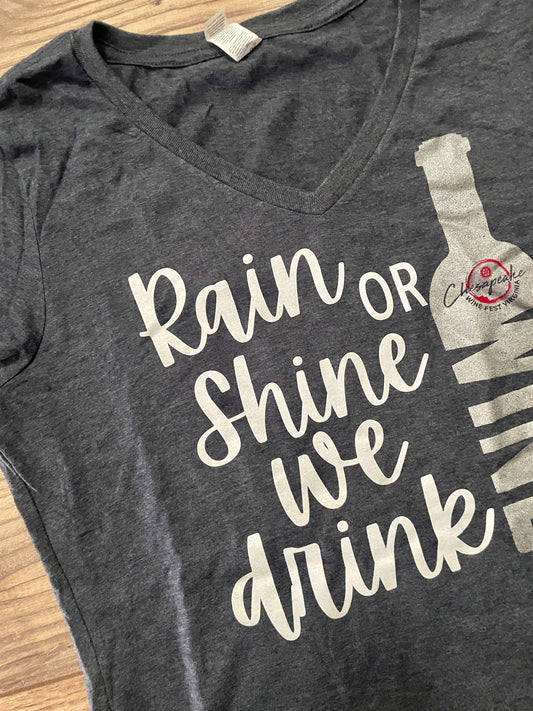 Rain or Shine V-Neck Tee (Heather Navy)